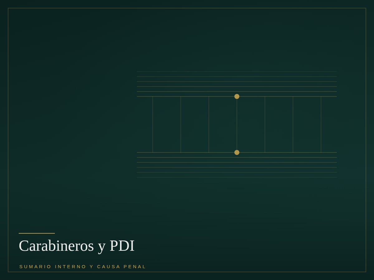 Marca grafica de la defensa de funcionarios de Carabineros y la PDI